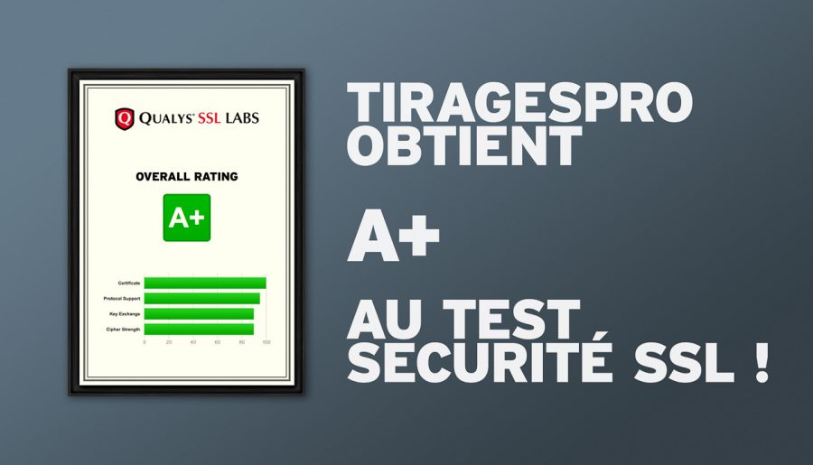 TiragesPro obtient A+ au test sécurité SSL !